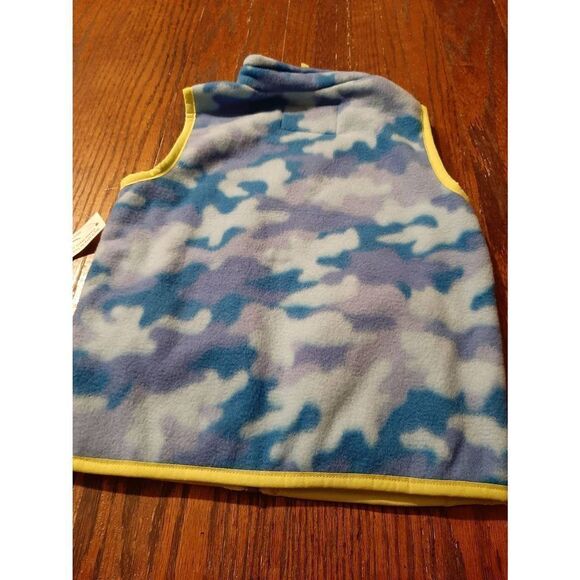 New Unisex 3T Amazon Essentials Blue Camo Sleeveless Fleece Vest Jacket NWT - Picture 4 of 4